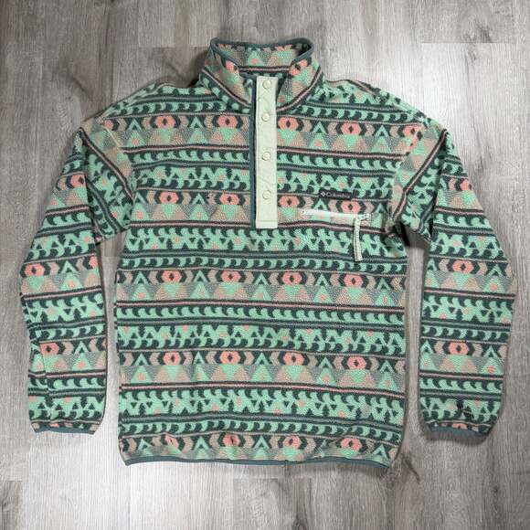 Columbia Other - Mens Columbia Helvetia Aztec Half Snap Fleece Pullover Patterned Medium